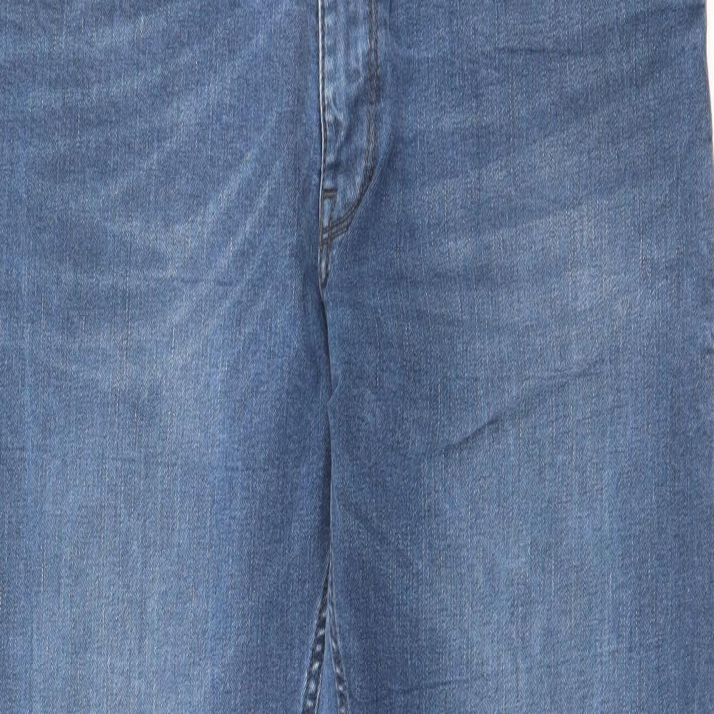 NEXT Mens Blue  Cotton Straight Jeans Size 34 in L31 in Regular Button