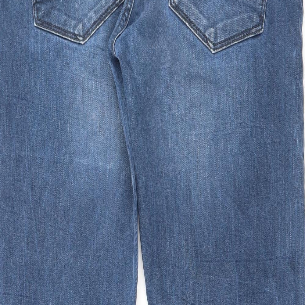 NEXT Mens Blue  Cotton Straight Jeans Size 34 in L31 in Regular Button
