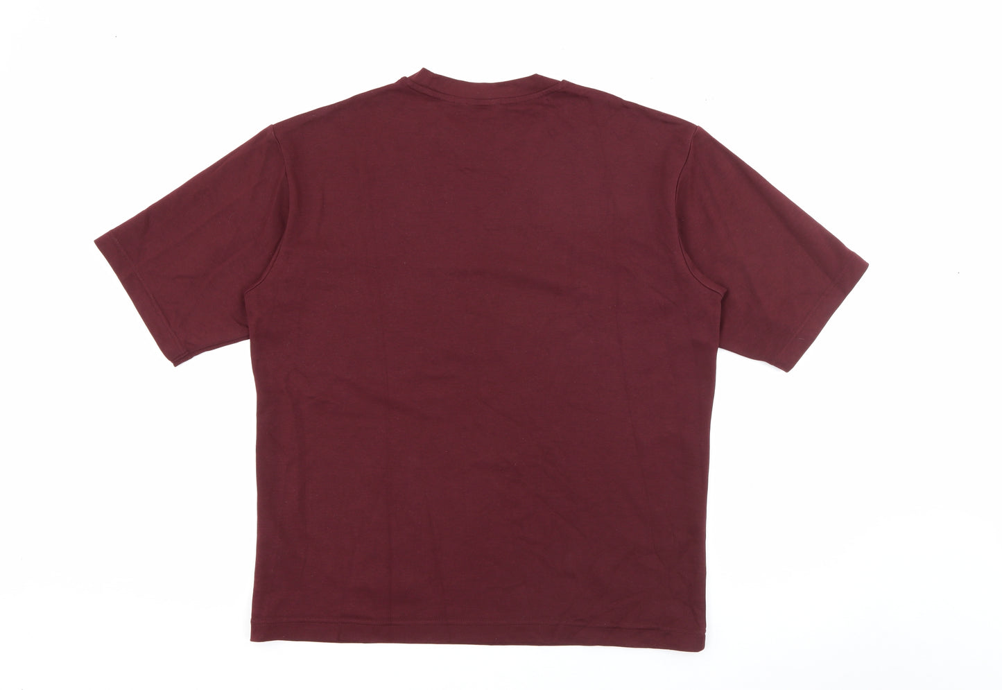 Uniqlo Mens Red  Cotton  T-Shirt Size M Crew Neck