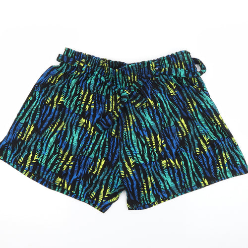 Pep & Co Womens Multicoloured Geometric Polyester Bermuda Shorts Size 14  Regular
