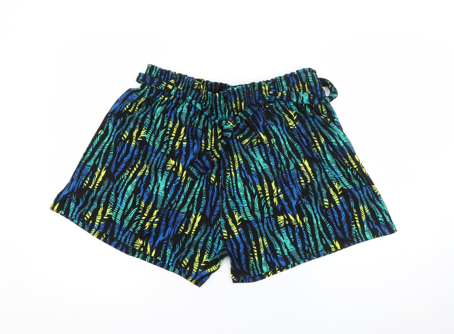 Pep & Co Womens Multicoloured Geometric Polyester Bermuda Shorts Size 14  Regular