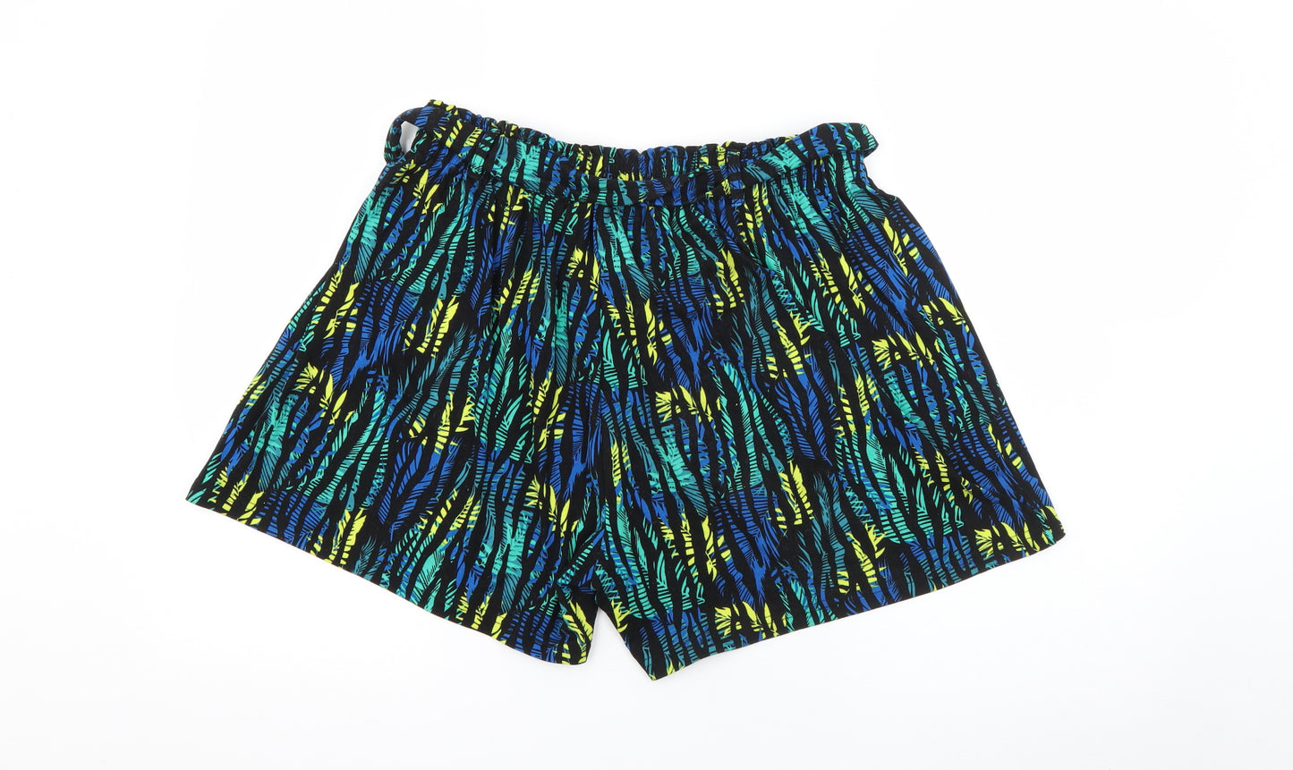 Pep & Co Womens Multicoloured Geometric Polyester Bermuda Shorts Size 14  Regular