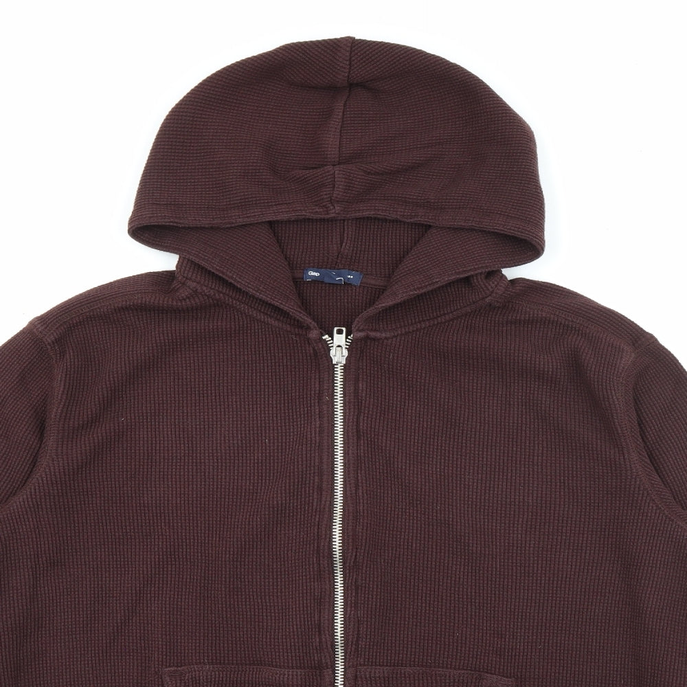 Gap Mens Red  Cotton Full Zip Hoodie Size M