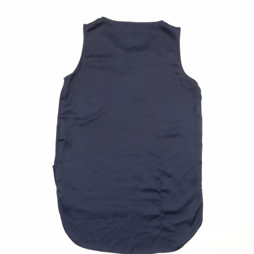 New Look Womens Blue  Viscose Camisole Tank Size 10 Round Neck
