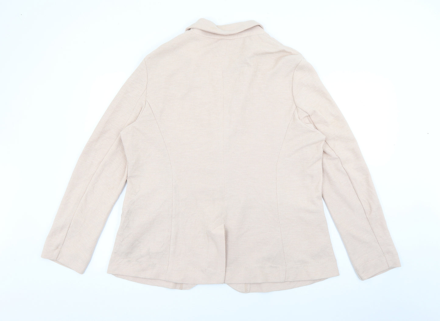 New Look Womens Beige  Cotton Jacket Blazer Size 18