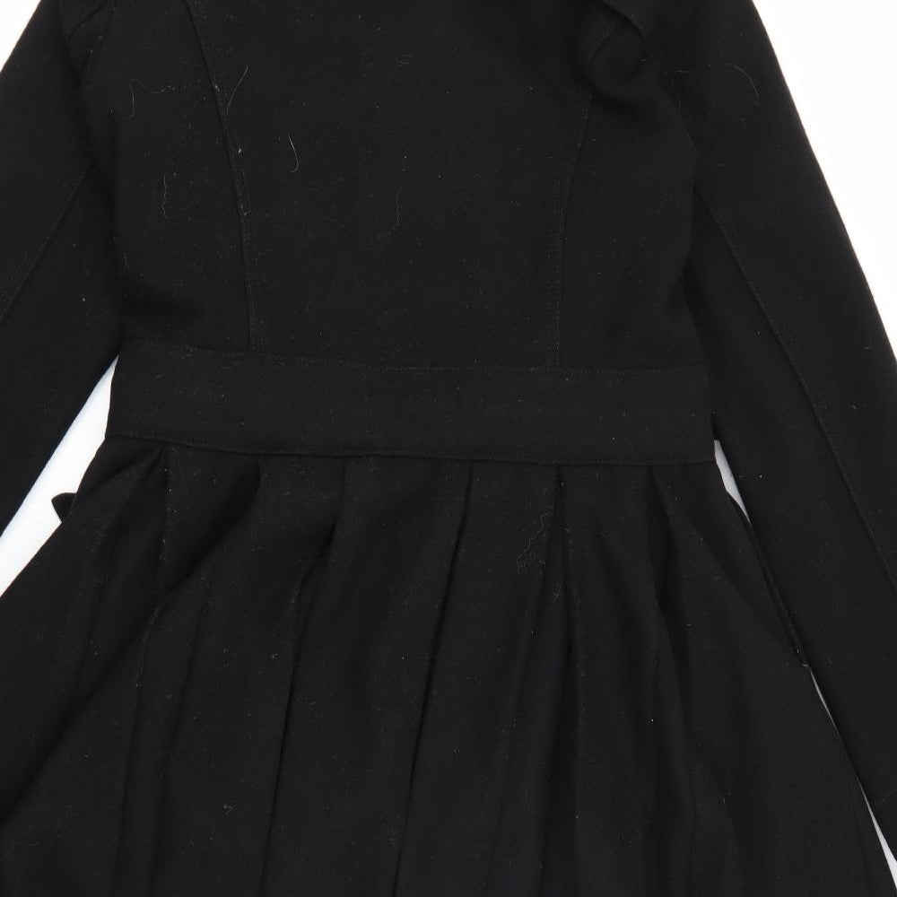 Only Womens Black   Overcoat Coat Size M  Button