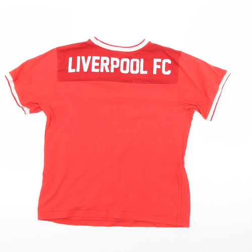 Liverpool FC Boys Red  Cotton Basic T-Shirt Size 8 Years Crew Neck