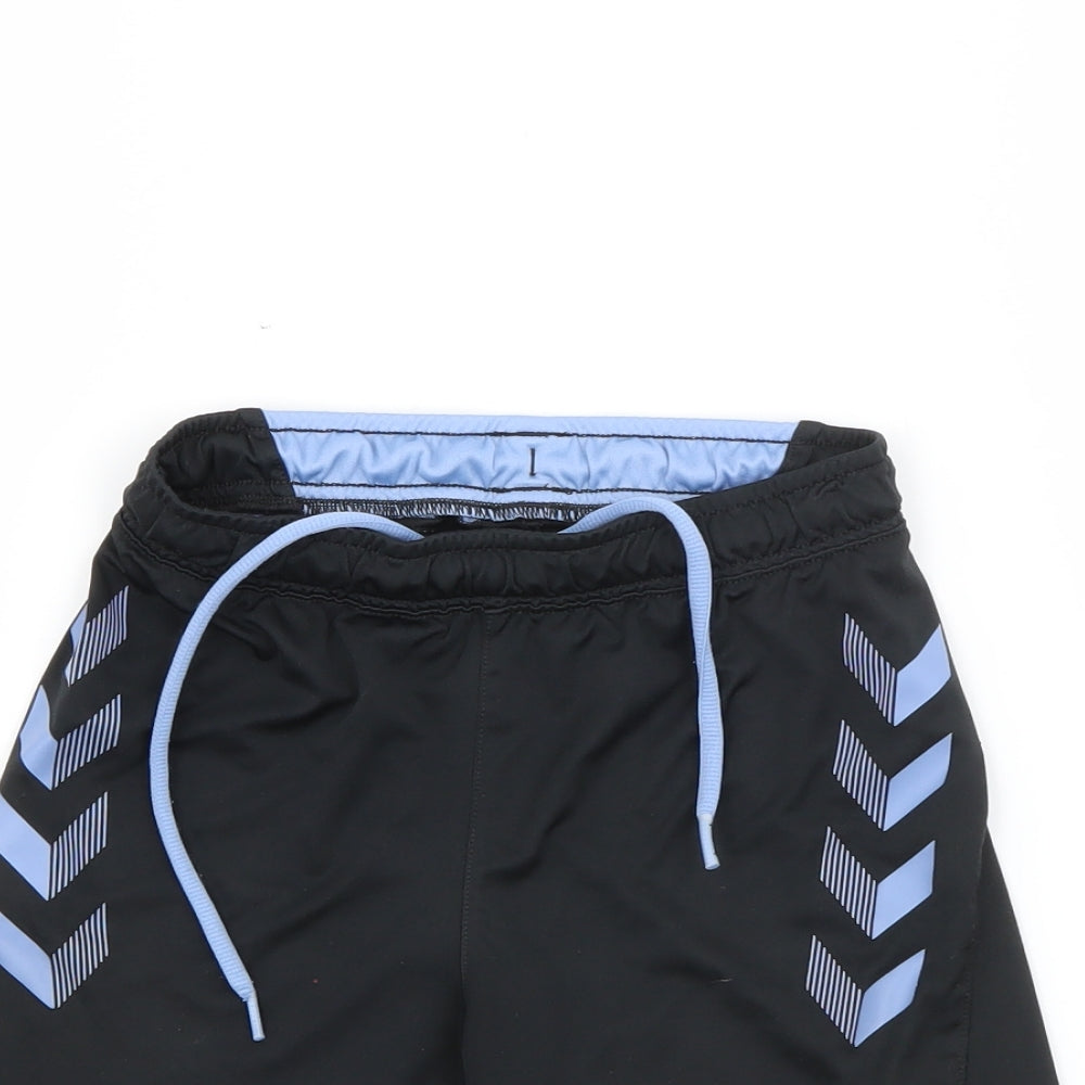 Hummel Boys Black  Polyester Sweat Shorts Size 5-6 Years  Regular