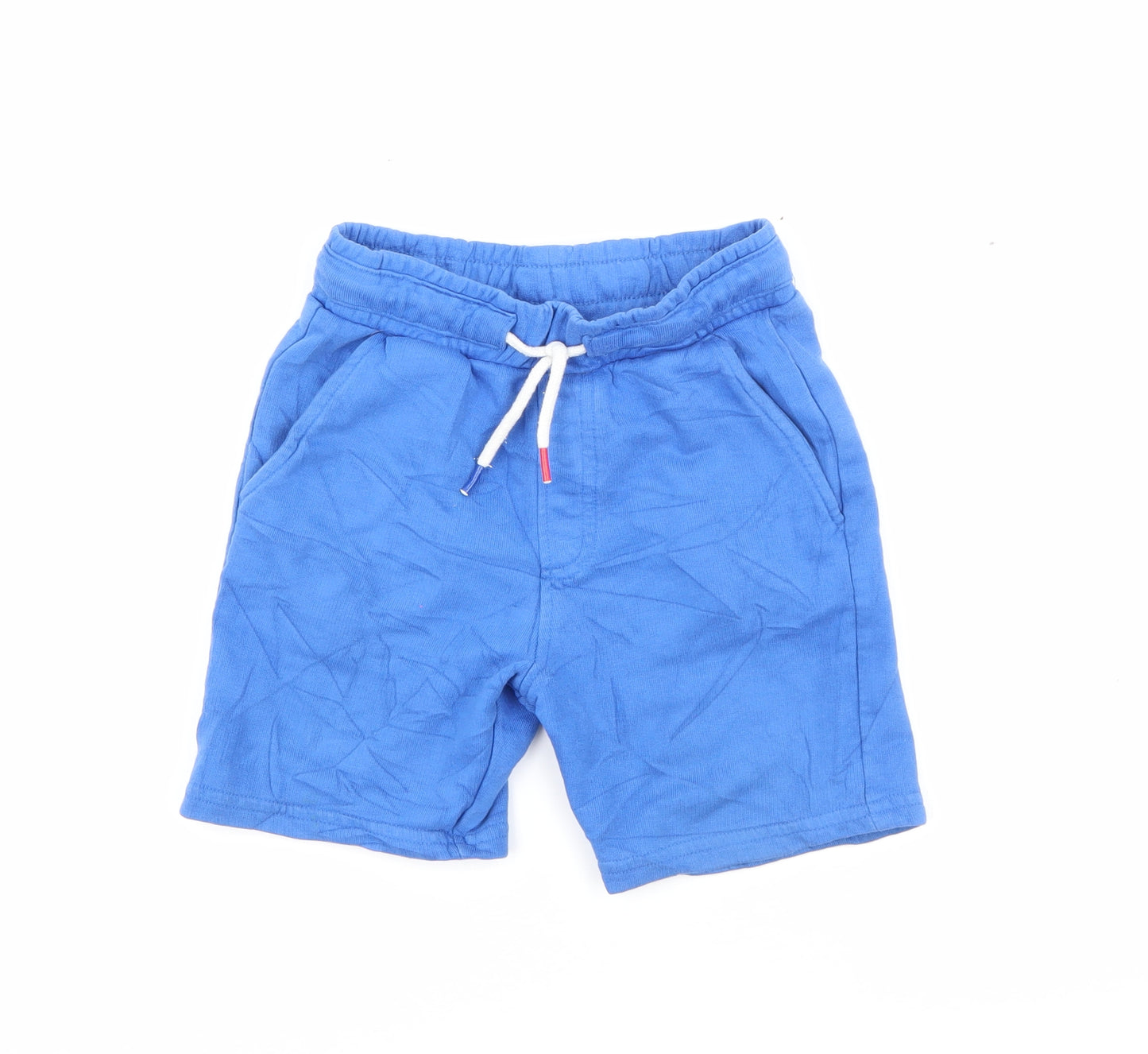 Marks and Spencer Boys Blue  Cotton Sweat Shorts Size 4-5 Years  Regular
