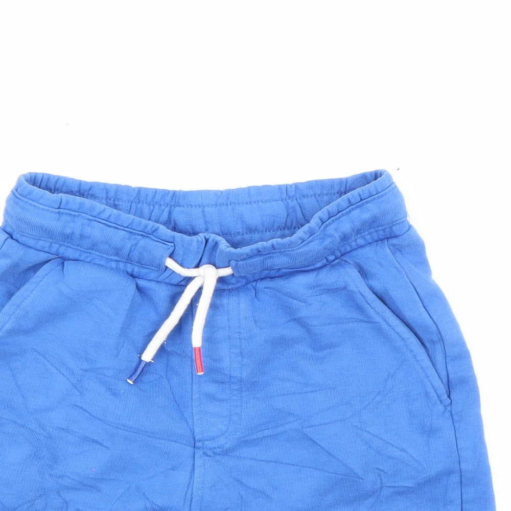 Marks and Spencer Boys Blue  Cotton Sweat Shorts Size 4-5 Years  Regular