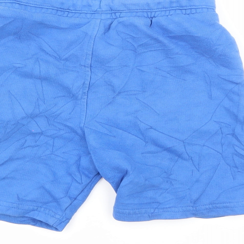 Marks and Spencer Boys Blue  Cotton Sweat Shorts Size 4-5 Years  Regular