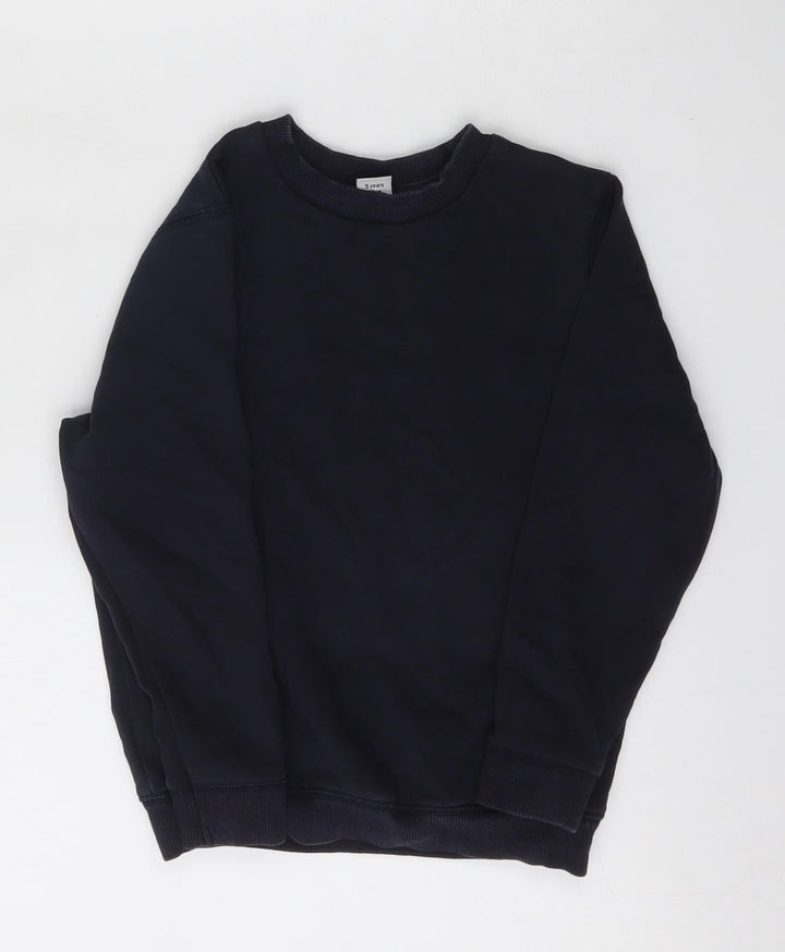 TU Boys Blue  Cotton Pullover Sweatshirt Size 5 Years   - School