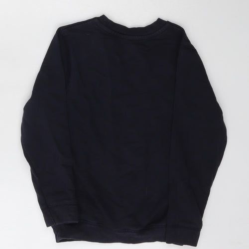 TU Boys Blue  Cotton Pullover Sweatshirt Size 5 Years   - School