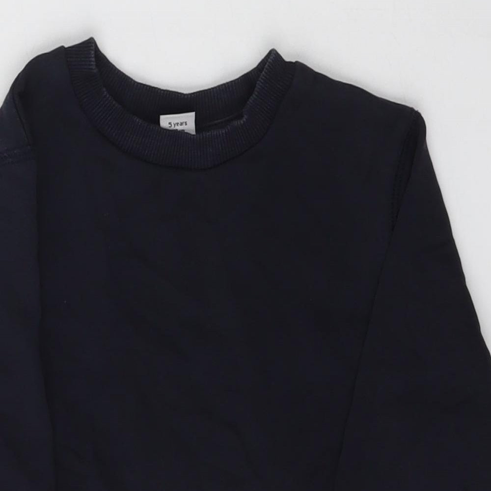TU Boys Blue  Cotton Pullover Sweatshirt Size 5 Years   - School
