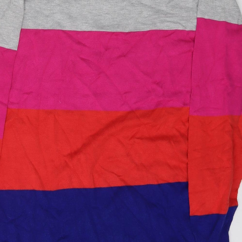 Nutmeg Womens Multicoloured Boat Neck  Viscose Pullover Jumper Size 20   - Striped