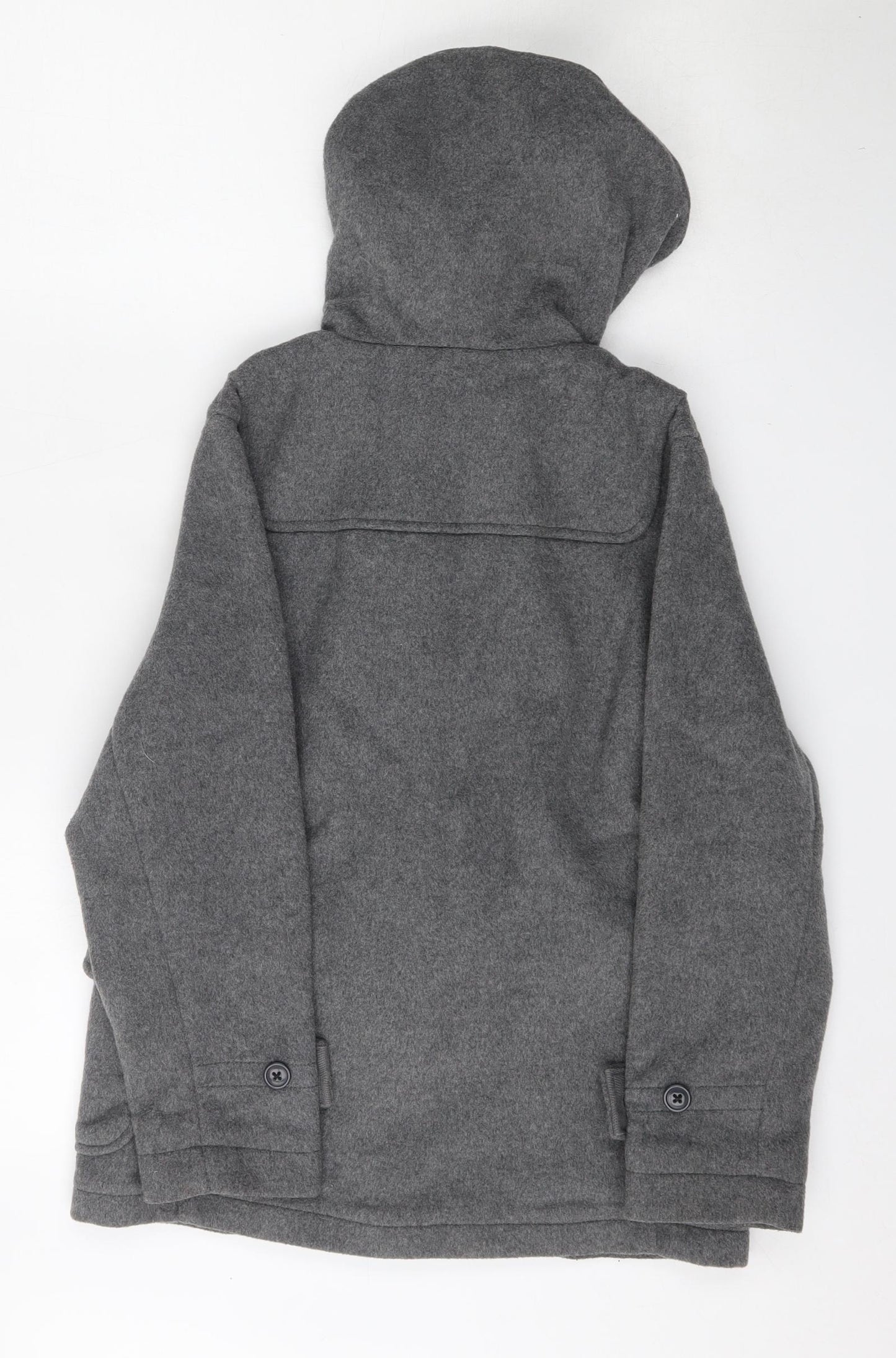 Gap Boys Grey   Duffle Coat Coat Size L  Hook & Loop