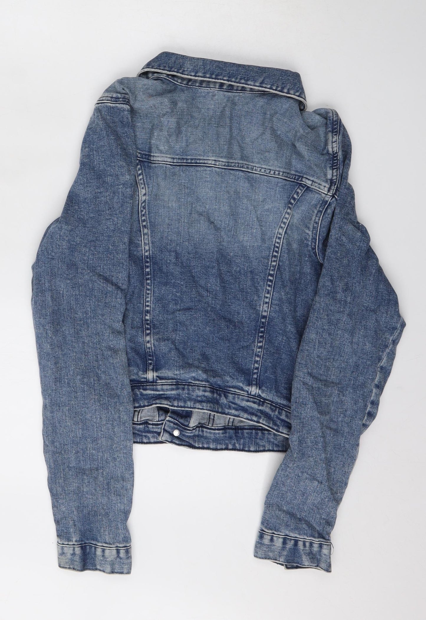 &denim Girls Blue   Basic Jacket Jacket Size 14 Years  Button