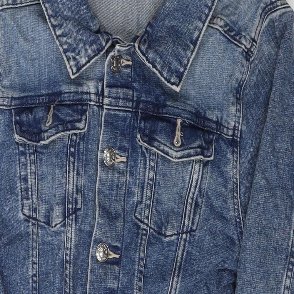 &denim Girls Blue   Basic Jacket Jacket Size 14 Years  Button