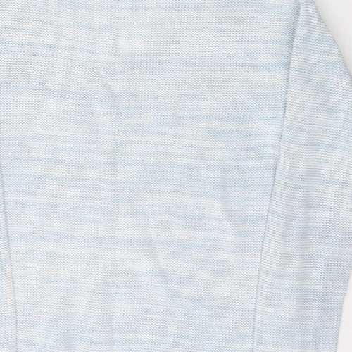 Per Una Womens Blue Boat Neck  Cotton Pullover Jumper Size 10