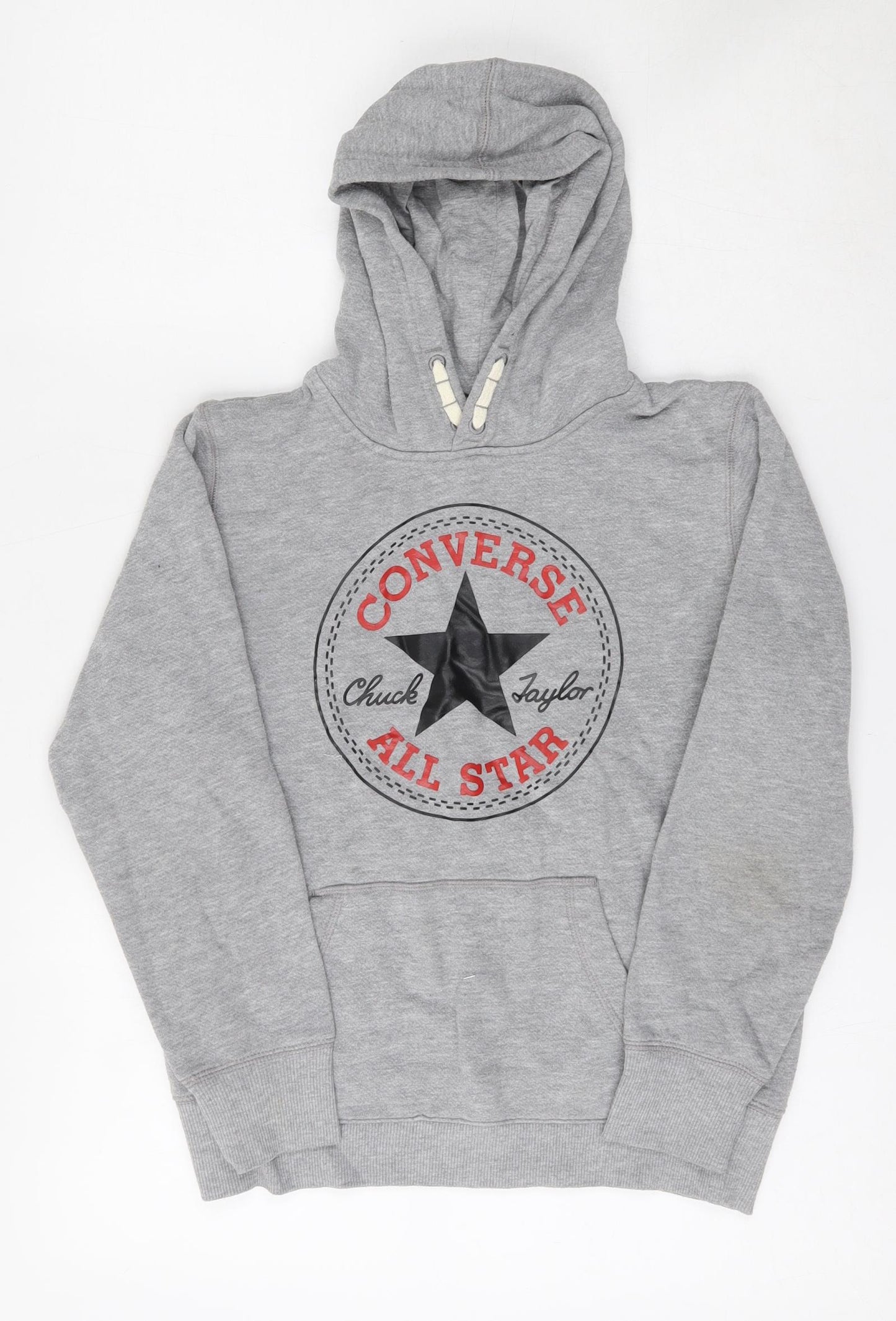 Converse Boys Grey  Cotton Pullover Hoodie Size 10 Years