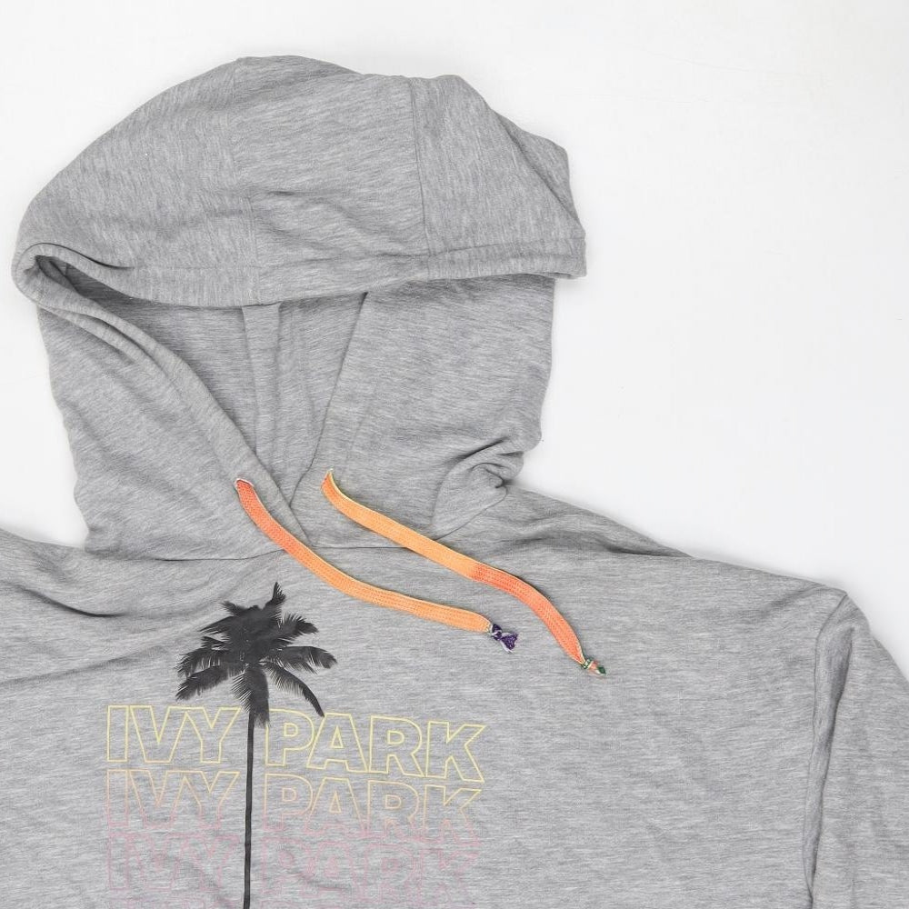 IVY PARK Womens Grey  Polyester Pullover Hoodie Size M  Tie