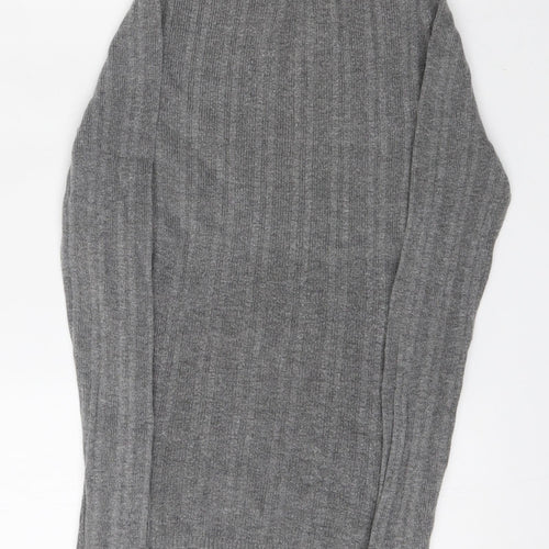 Primark Womens Grey Round Neck  Viscose Pullover Jumper Size 6