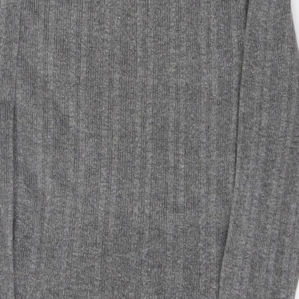 Primark Womens Grey Round Neck  Viscose Pullover Jumper Size 6