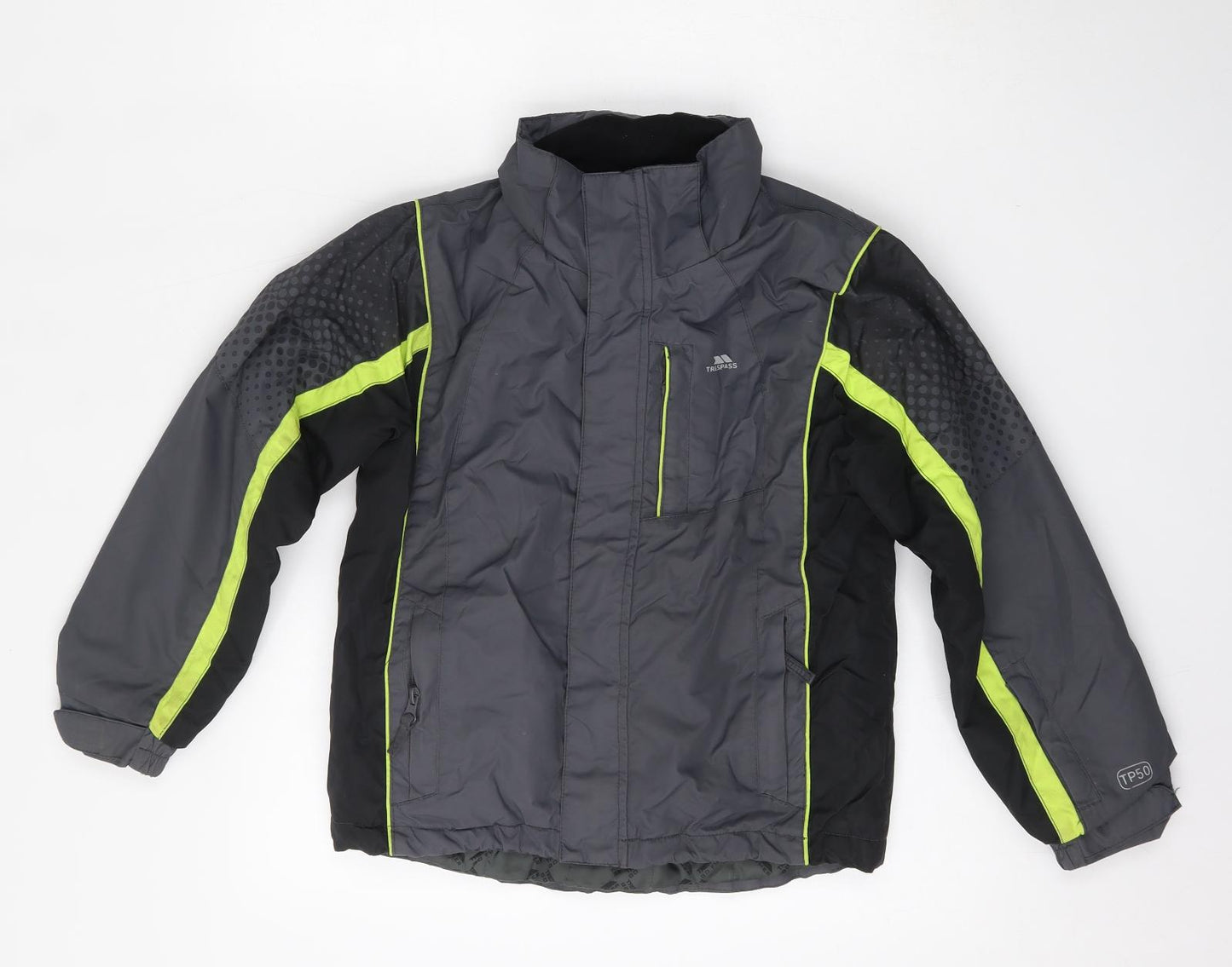 Trespass Boys Grey   Jacket  Size 8 Years  Zip - Waterproof