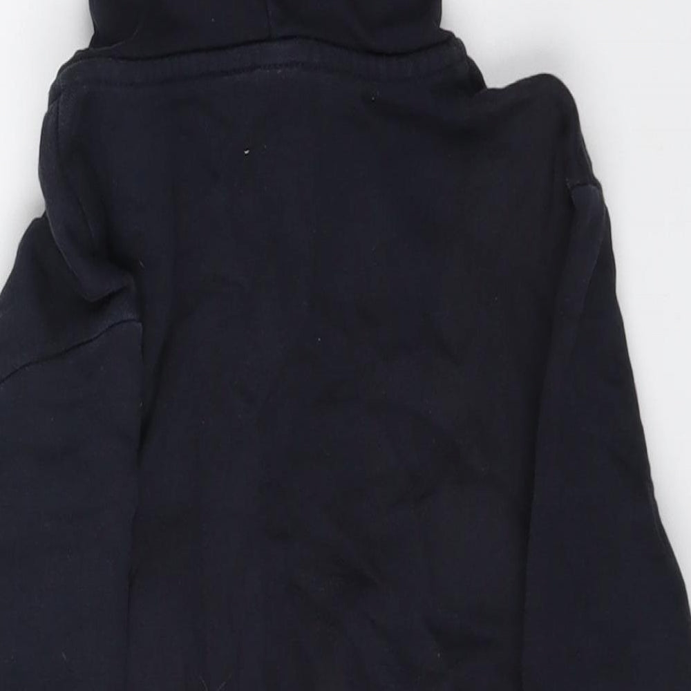 TU Boys Black  Cotton Full Zip Hoodie Size 10 Years  Zip - School