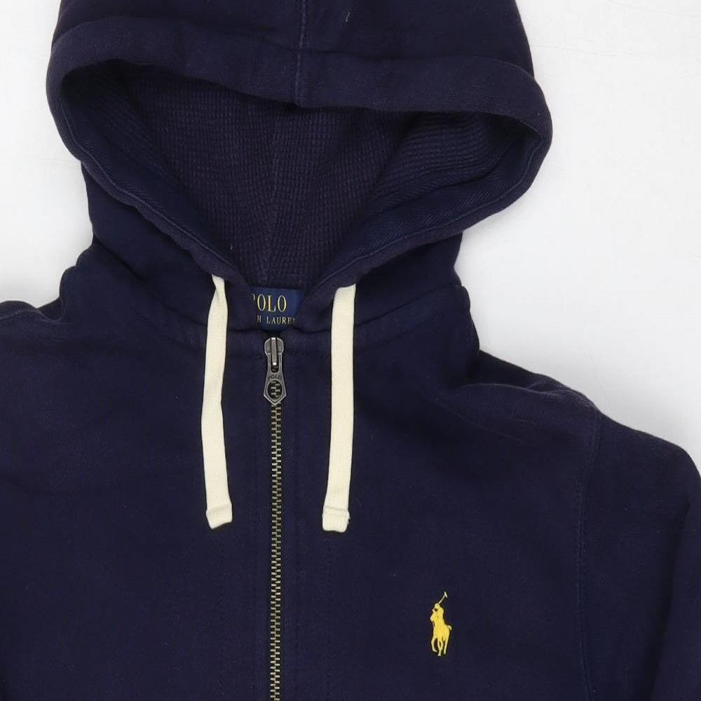 Ralph Lauren Mens Blue  Cotton Full Zip Hoodie Size M