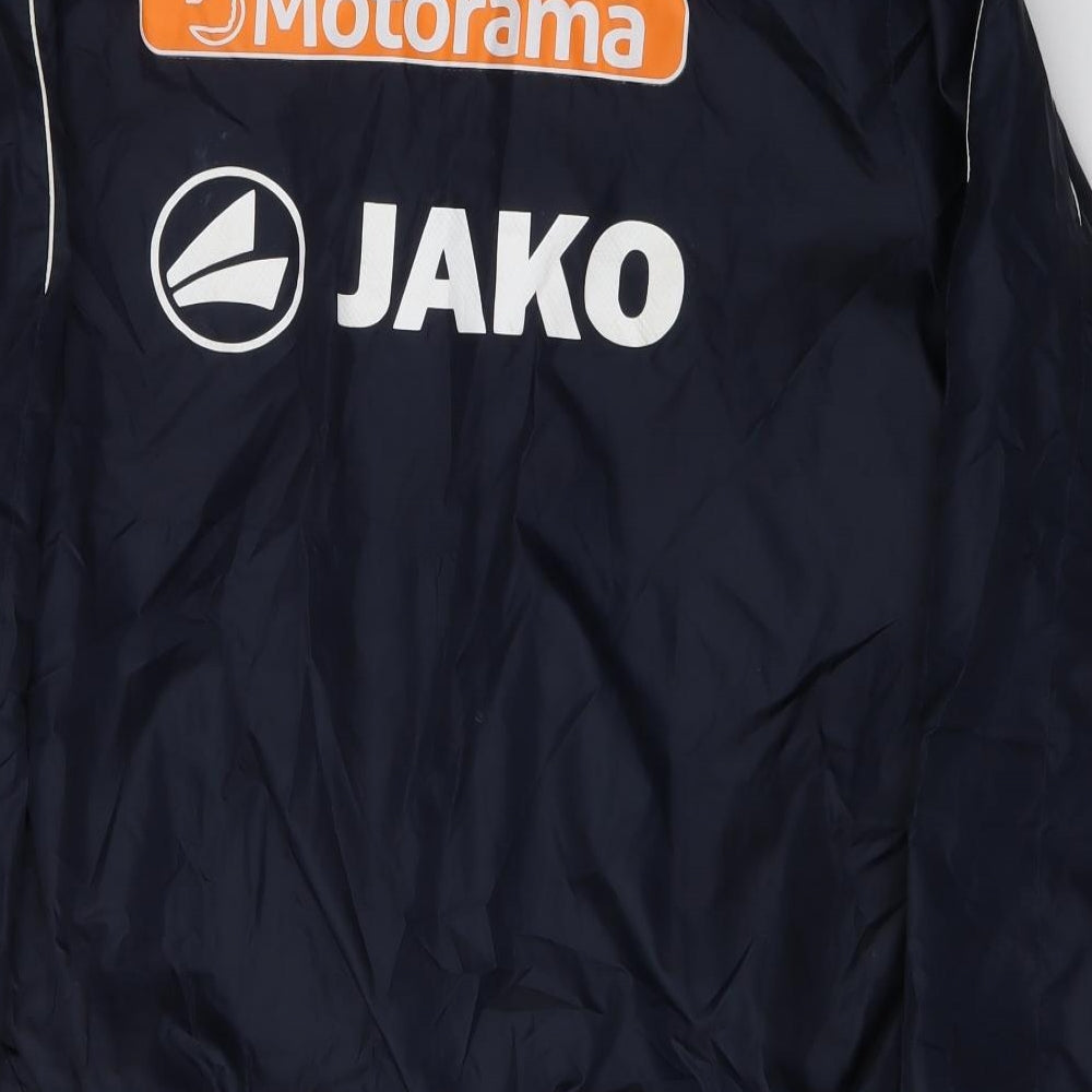 JAKO Mens Black   Jacket  Size L  Zip - Motorama Print