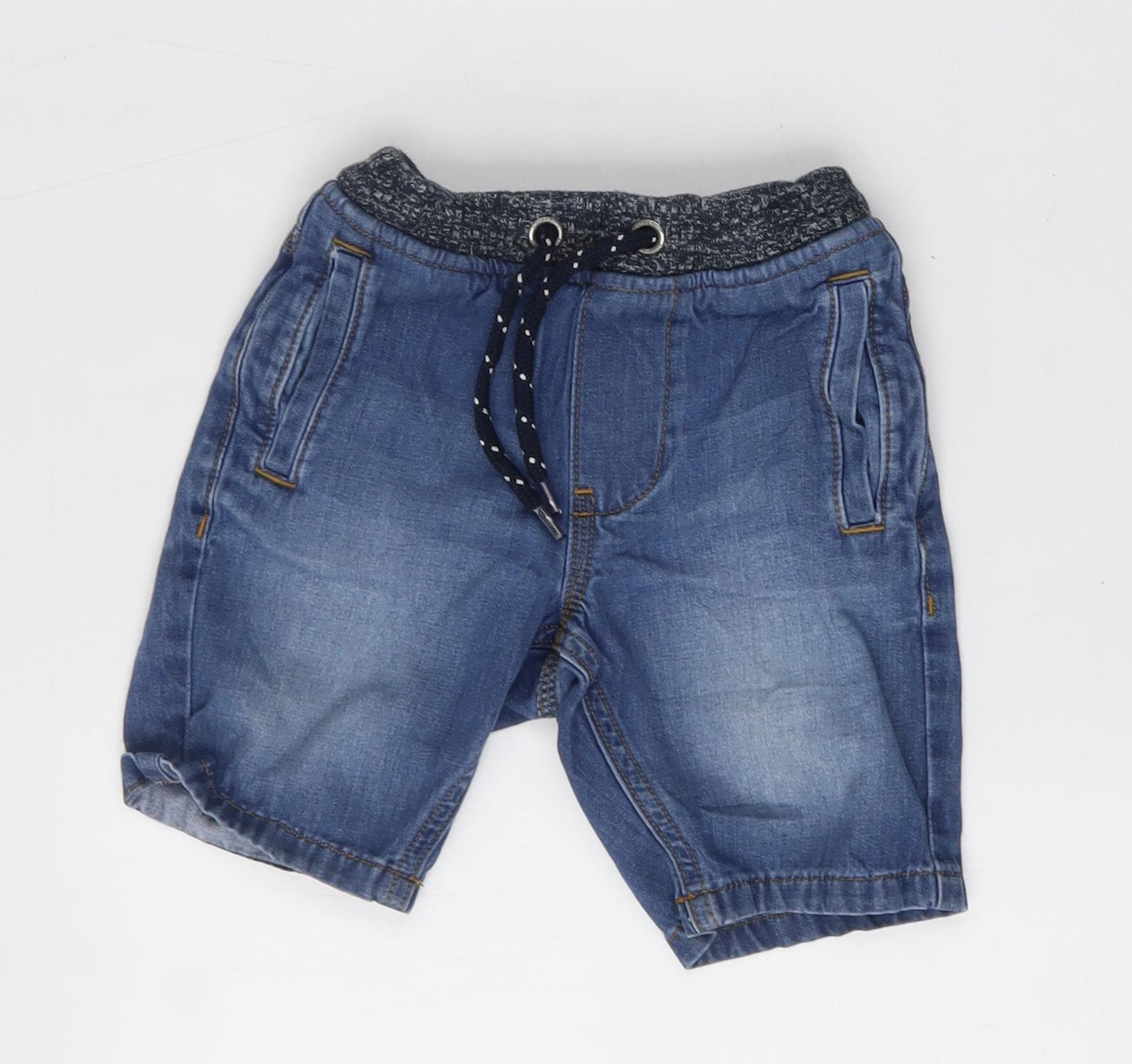 NEXT Boys Blue  Cotton Chino Shorts Size 5 Years L6 in Regular Tie