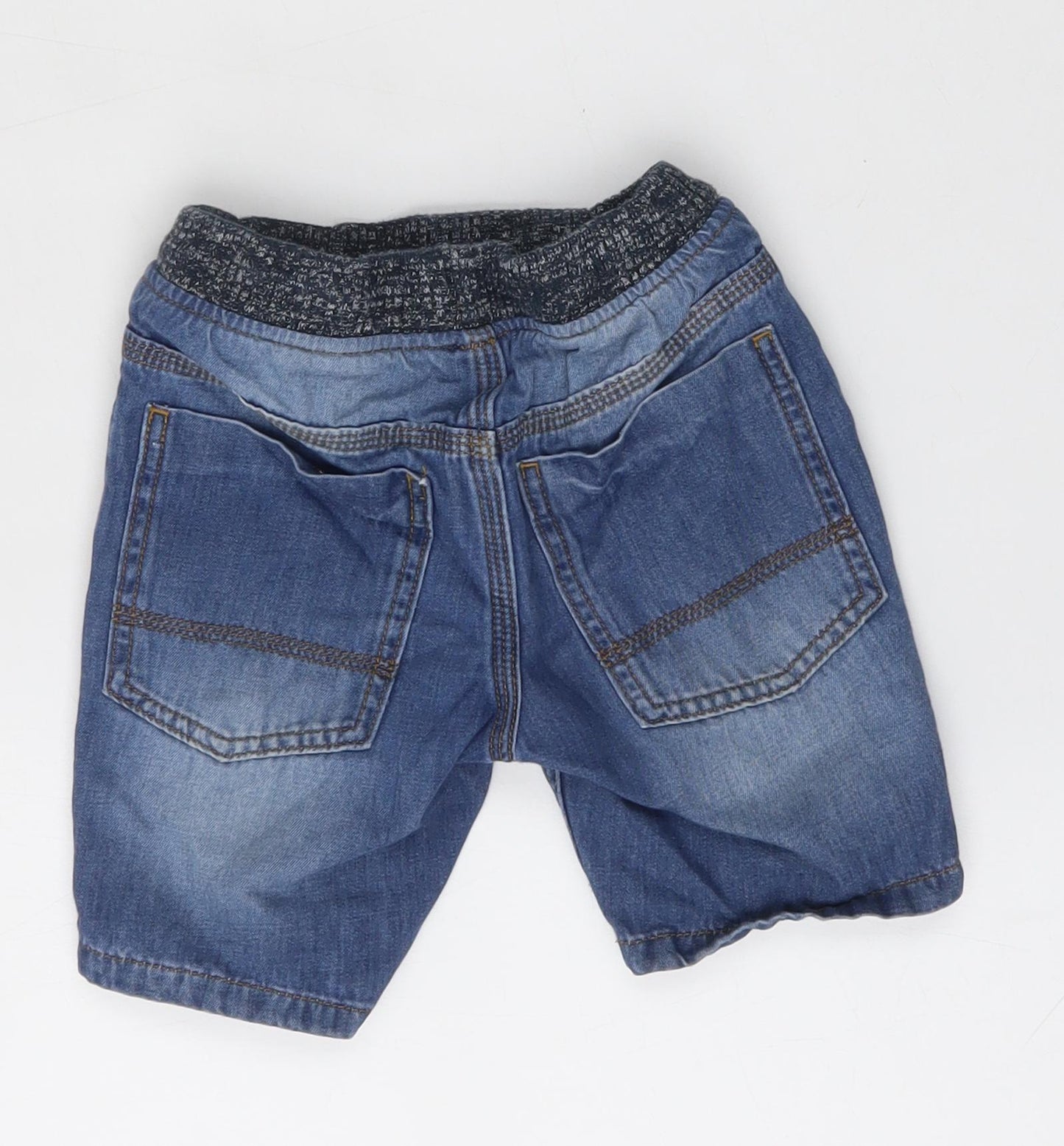 NEXT Boys Blue  Cotton Chino Shorts Size 5 Years L6 in Regular Tie