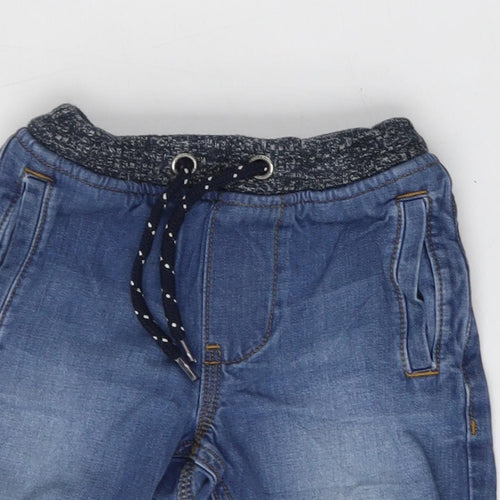 NEXT Boys Blue  Cotton Chino Shorts Size 5 Years L6 in Regular Tie