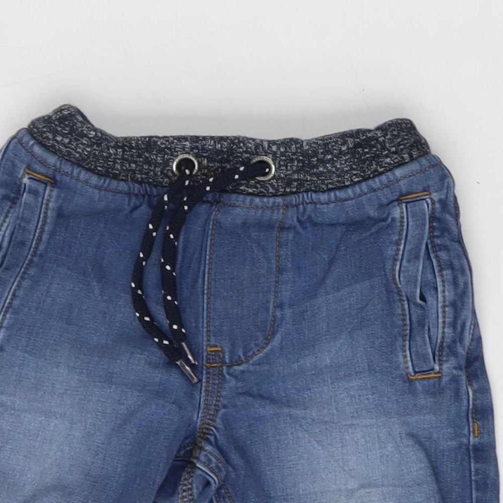 NEXT Boys Blue  Cotton Chino Shorts Size 5 Years L6 in Regular Tie