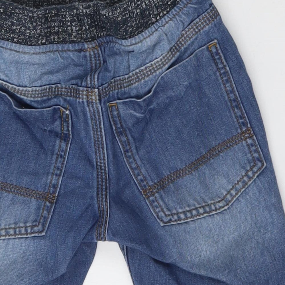 NEXT Boys Blue  Cotton Chino Shorts Size 5 Years L6 in Regular Tie