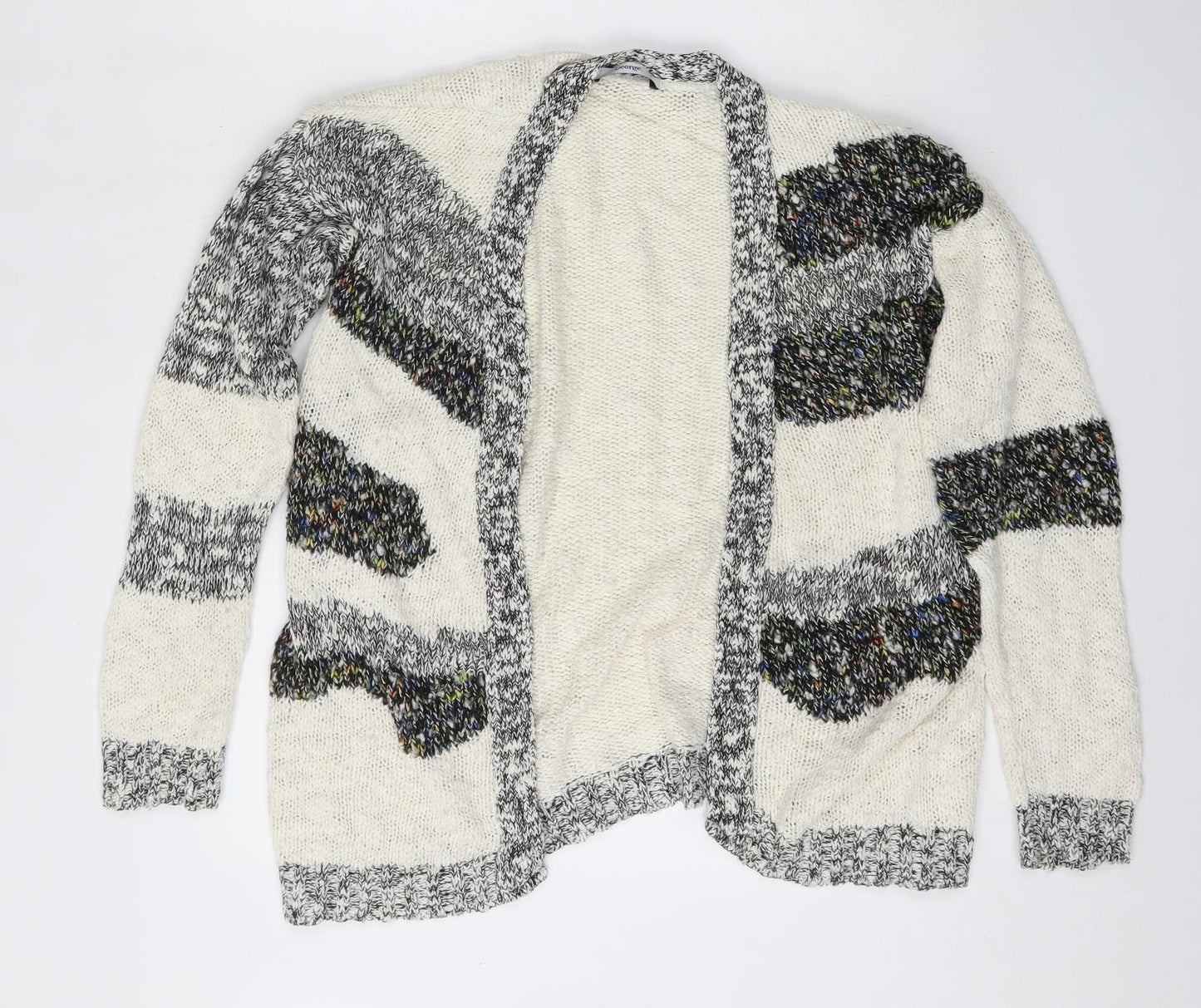 George Womens Multicoloured V-Neck  Cotton Cardigan Jumper Size 12