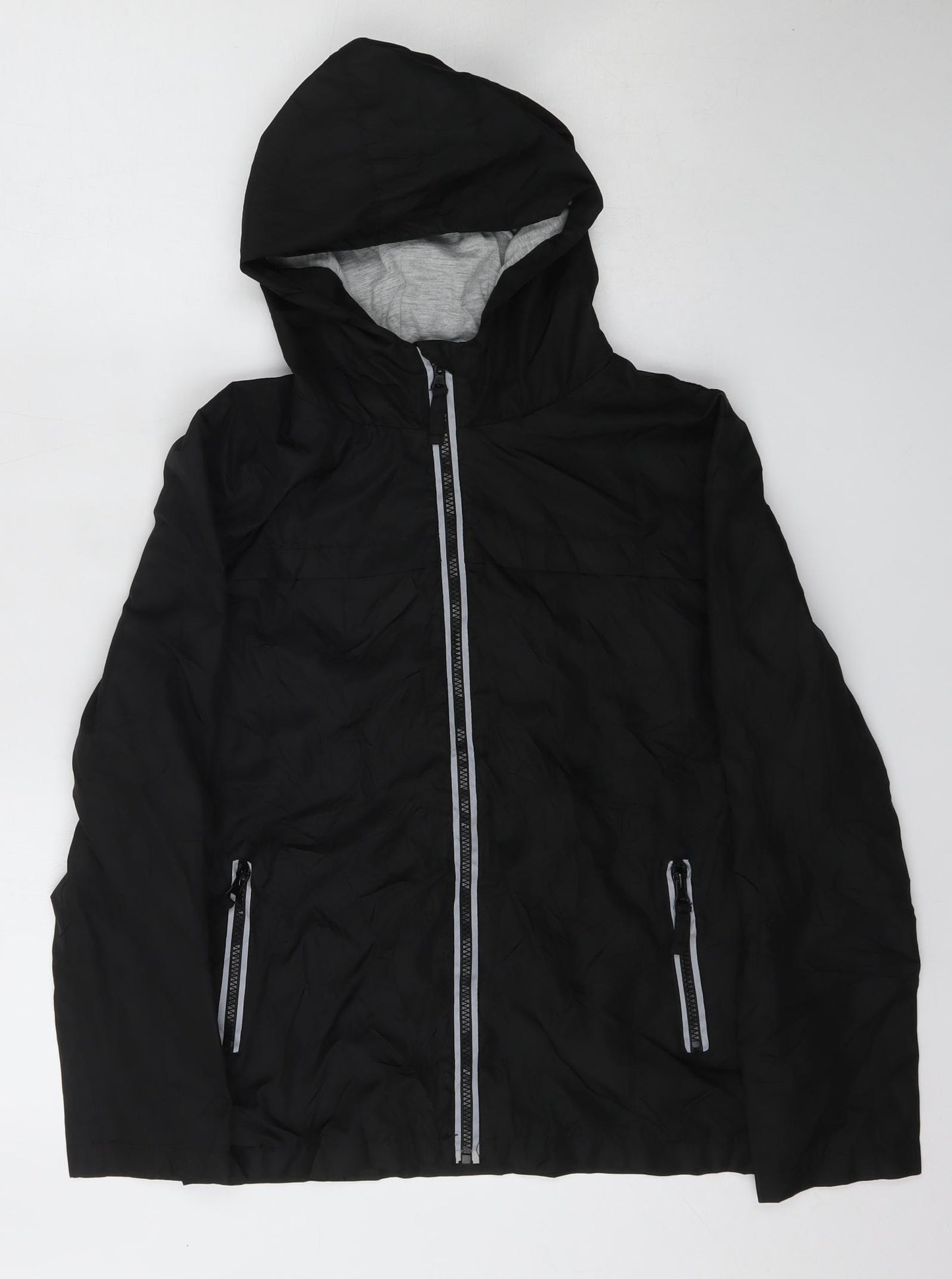 Pep&Co Boys Black   Windbreaker Jacket Size 12-13 Years  Zip