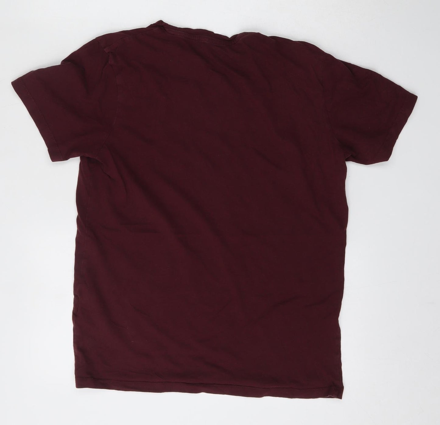 Jack and Jones Mens Red  Cotton  T-Shirt Size S Round Neck