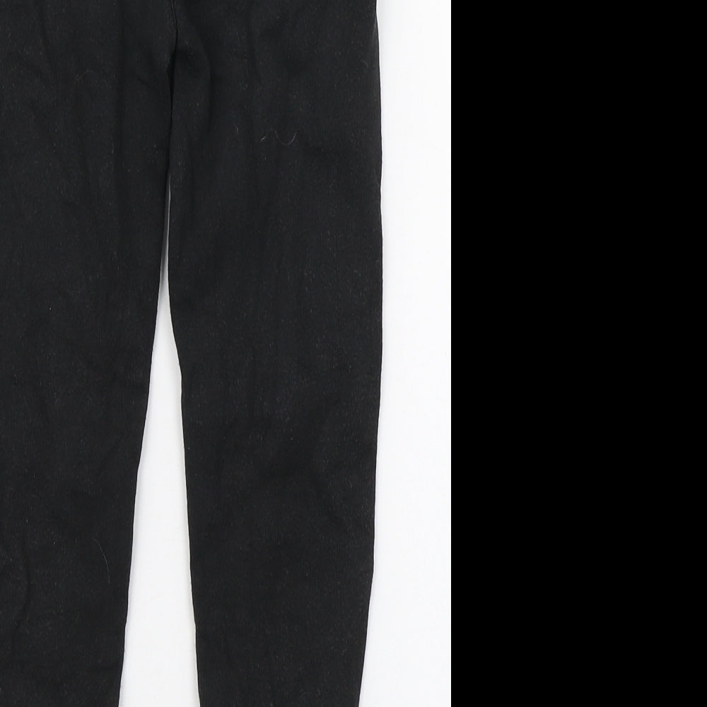 Marks and Spencer Boys Black  Cotton Jogger Trousers Size 6-7 Years  Regular