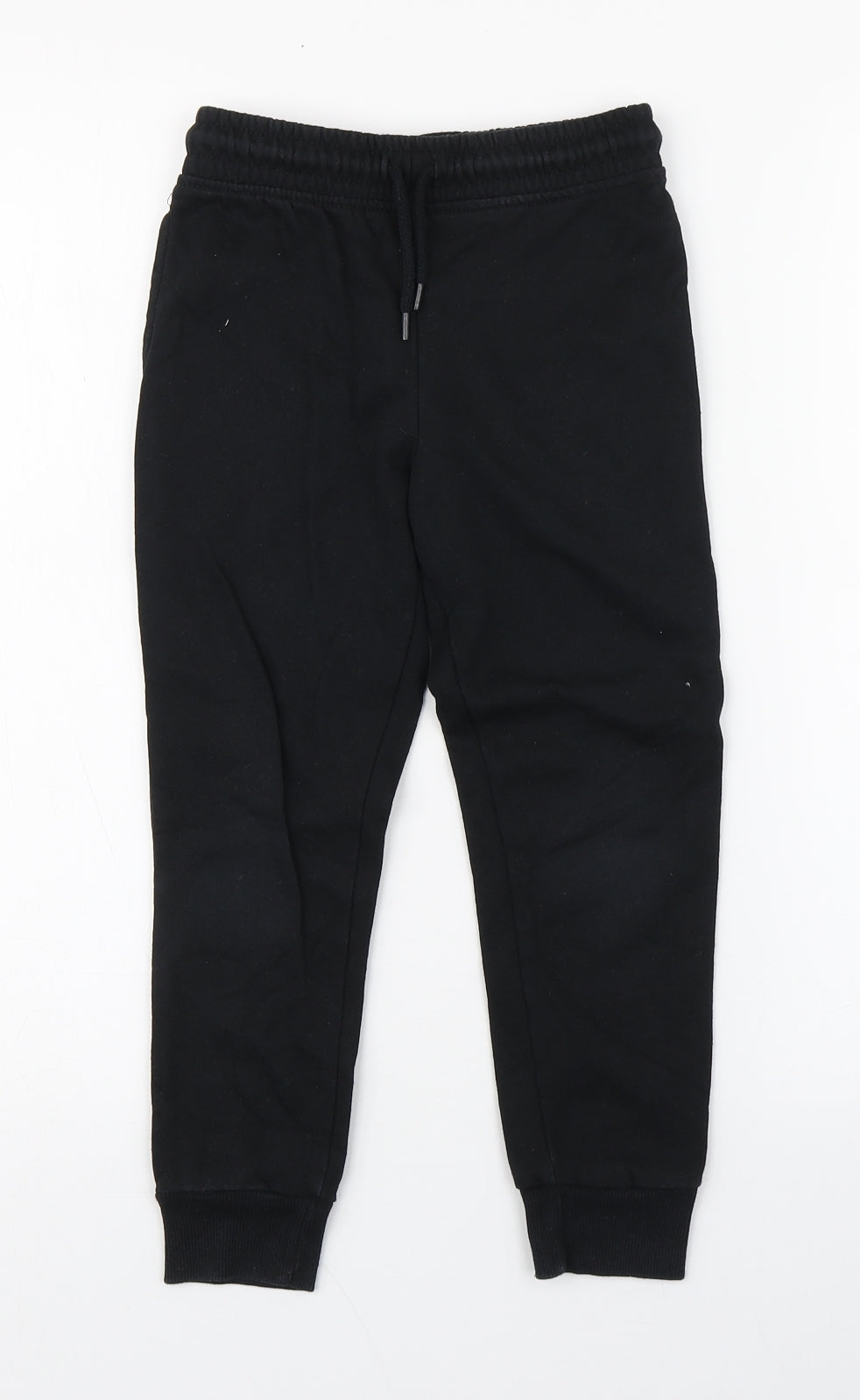 Dunnes Stores Boys Black  Cotton Jogger Trousers Size 7 Years  Regular