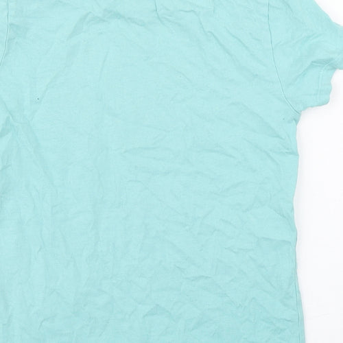 Primark Boys Blue  100% Cotton Basic T-Shirt Size 5-6 Years Round Neck Pullover
