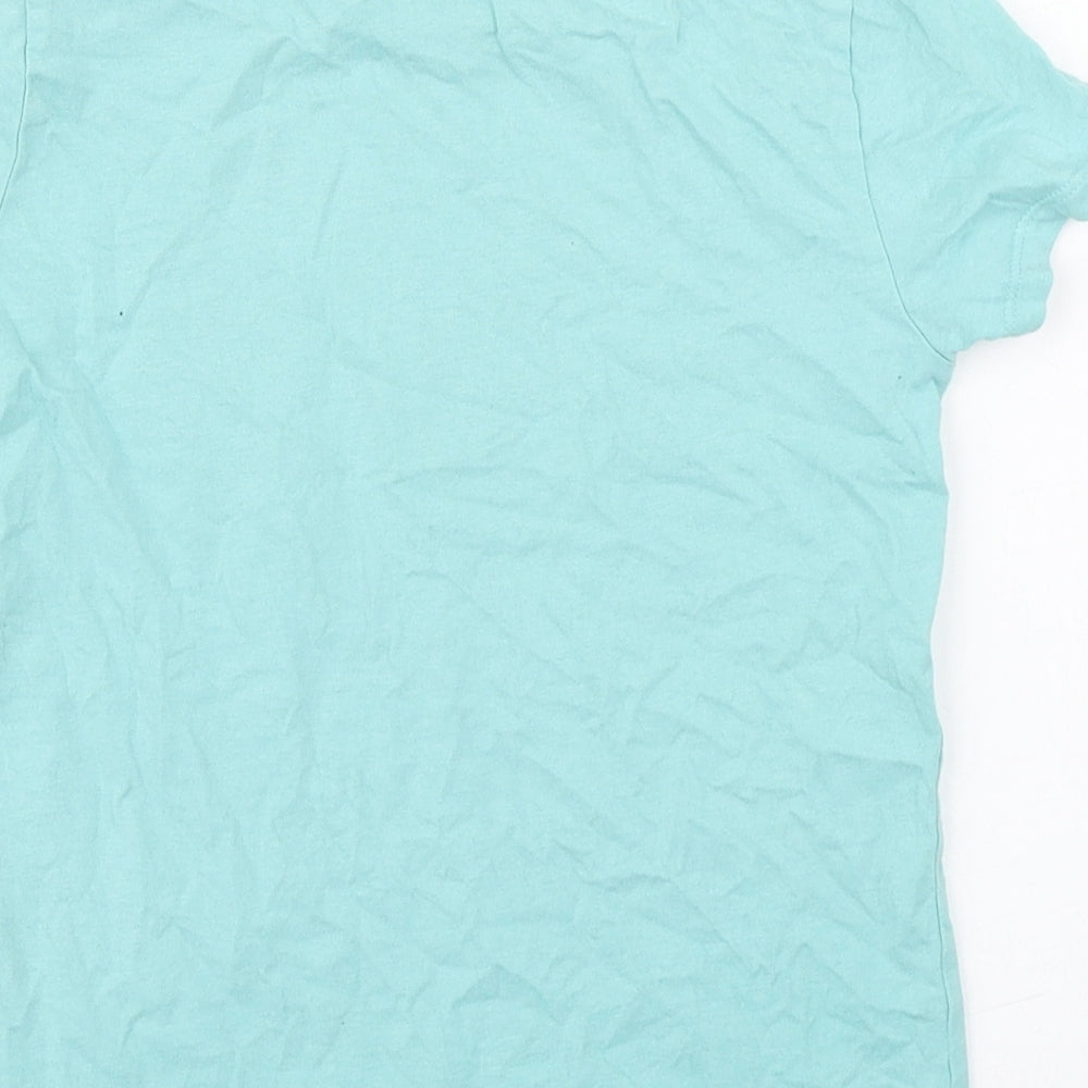 Primark Boys Blue  100% Cotton Basic T-Shirt Size 5-6 Years Round Neck Pullover
