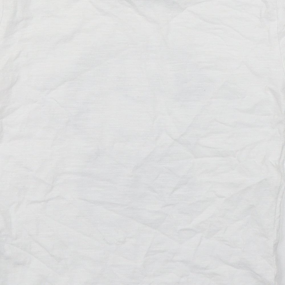 NEXT Boys White  100% Cotton Basic T-Shirt Size 4-5 Years Round Neck Pullover