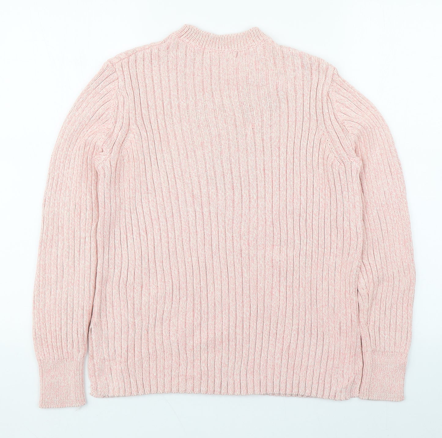Marks and Spencer Womens Pink Round Neck  Cotton Pullover Jumper Size 12