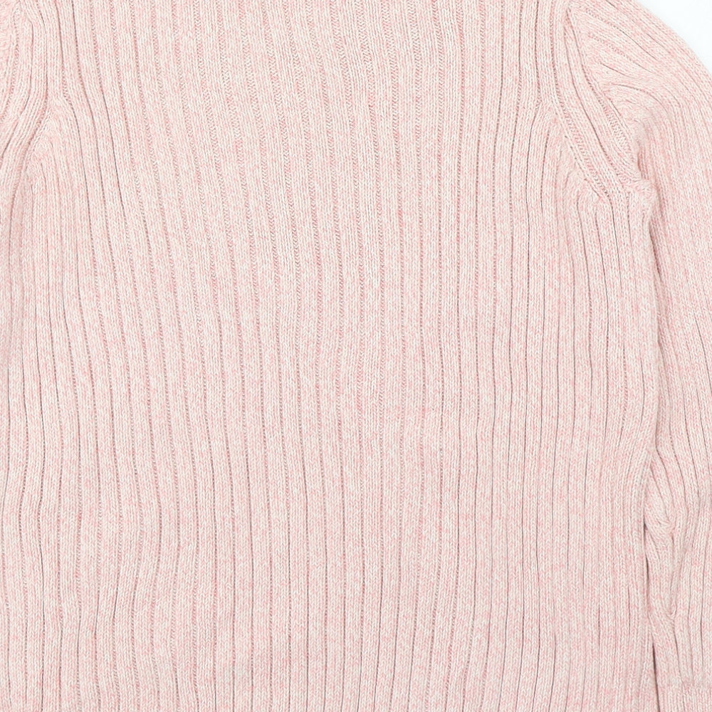 Marks and Spencer Womens Pink Round Neck  Cotton Pullover Jumper Size 12