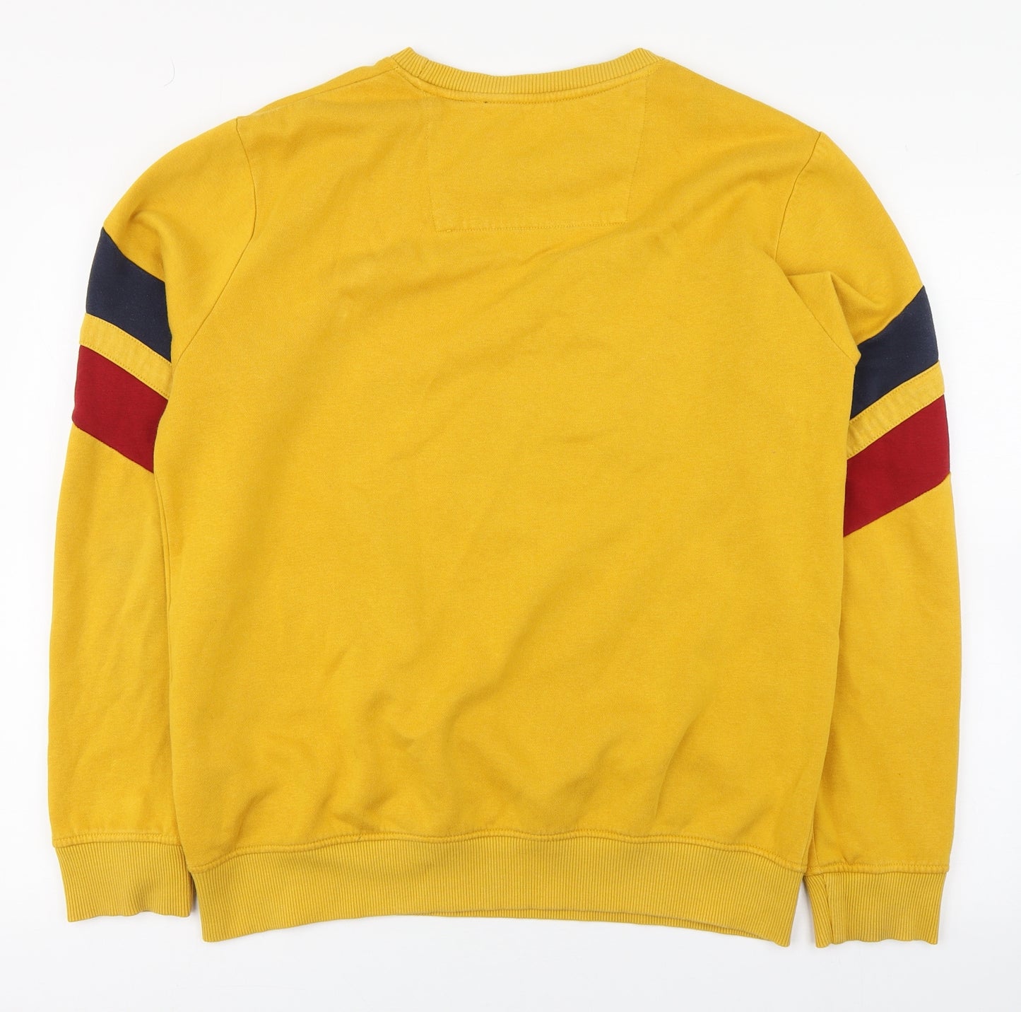 F&F Mens Yellow  Cotton Pullover Sweatshirt Size L