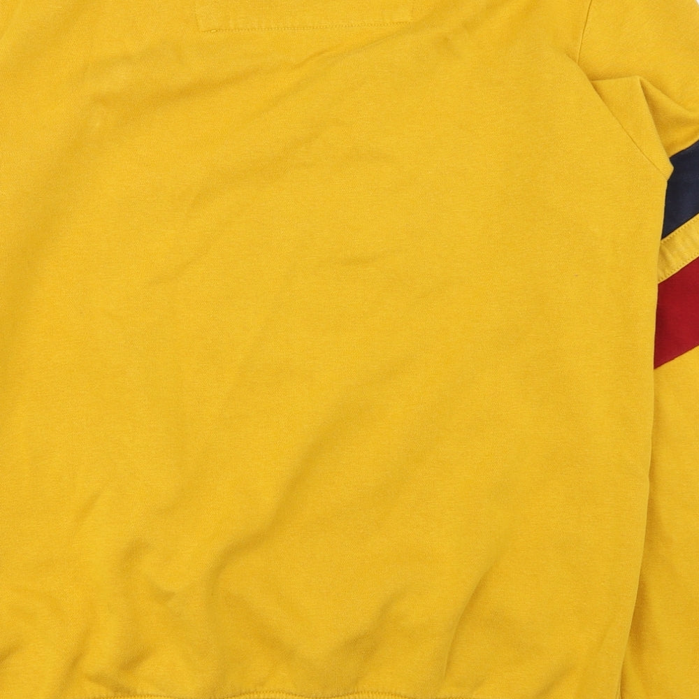 F&F Mens Yellow  Cotton Pullover Sweatshirt Size L