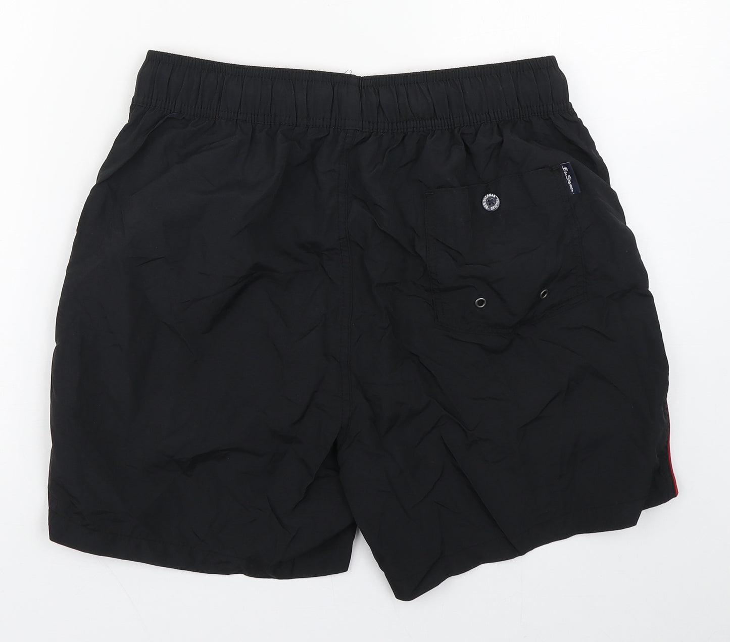 Ben Sherman Mens Black  Polyamide Athletic Shorts Size M L6 in Regular  - Swim trunks