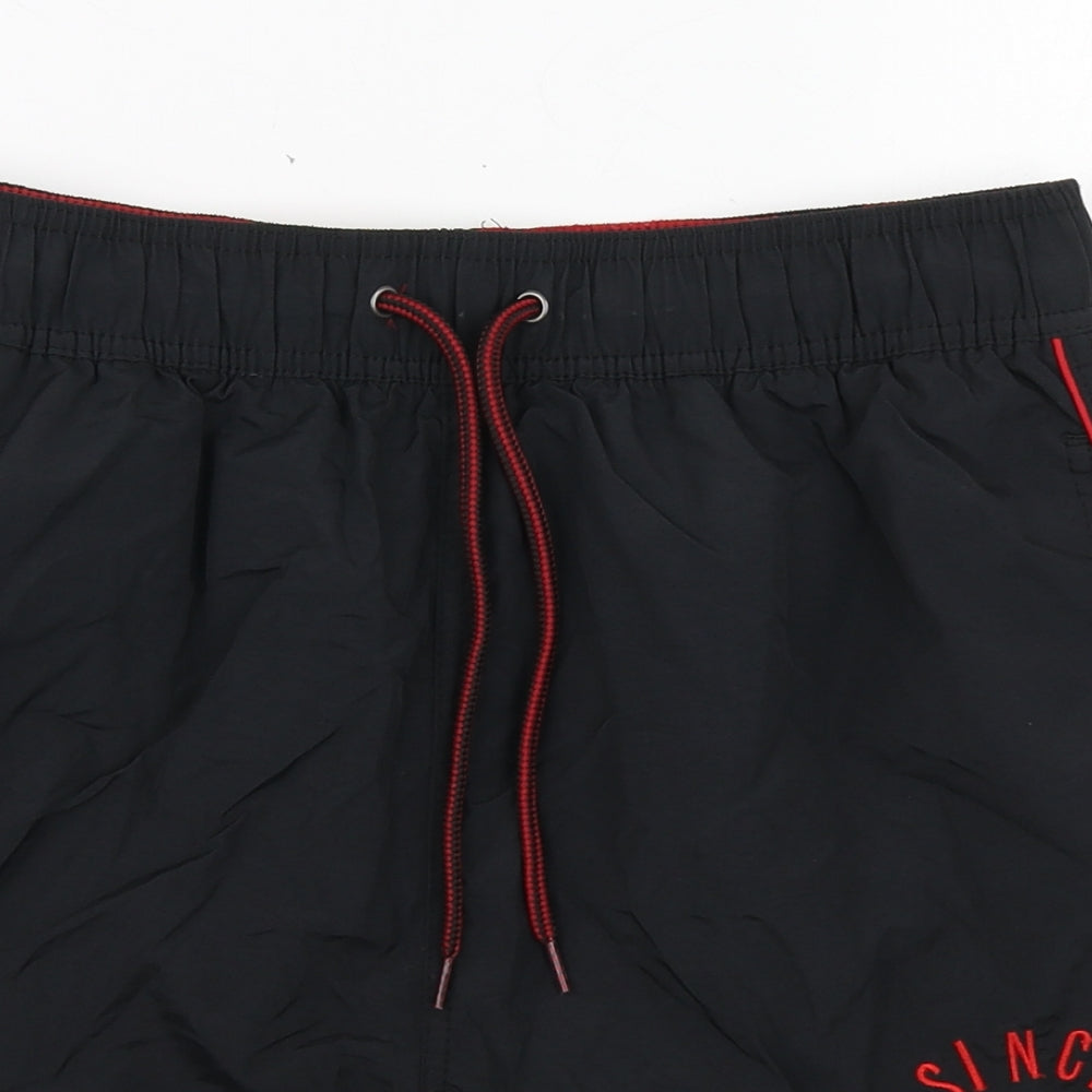 Ben Sherman Mens Black  Polyamide Athletic Shorts Size M L6 in Regular  - Swim trunks